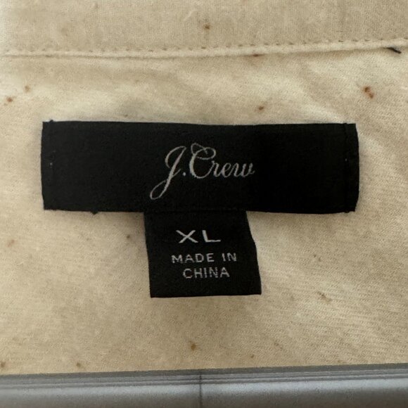 J.Crew Women’s XL Donegal Flannel Popover Shirt Cream Speckled Cotton Top - Picture 4 of 8